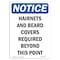 Signmission OSHA Sign, Hairnets And Beard Covers Required, 14in X 10in Plastic, 10" W, 14" H, Portrait OS-NS-P-1014-V-13195 - alternate 1